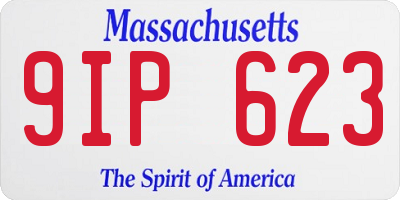 MA license plate 9IP623