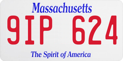 MA license plate 9IP624