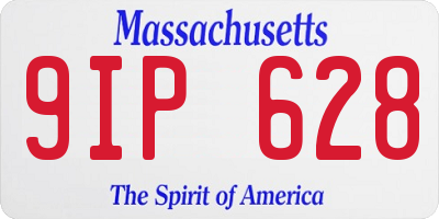 MA license plate 9IP628