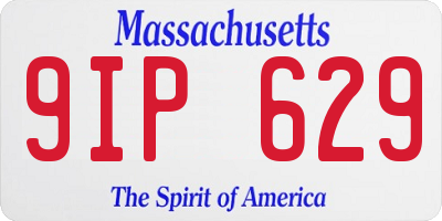 MA license plate 9IP629
