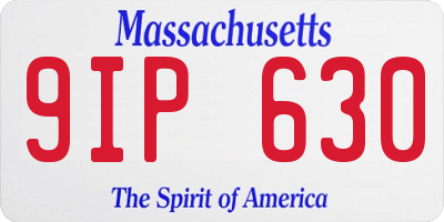 MA license plate 9IP630