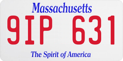 MA license plate 9IP631