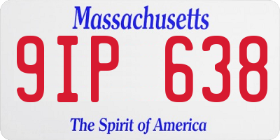 MA license plate 9IP638