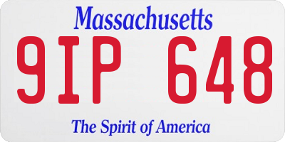 MA license plate 9IP648