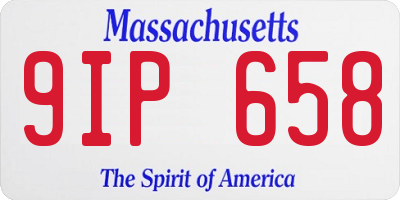 MA license plate 9IP658