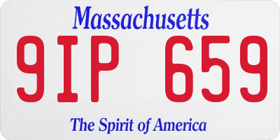 MA license plate 9IP659