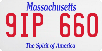 MA license plate 9IP660