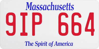 MA license plate 9IP664