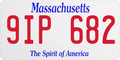 MA license plate 9IP682