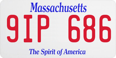 MA license plate 9IP686