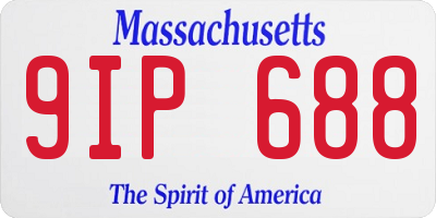 MA license plate 9IP688