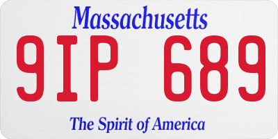 MA license plate 9IP689