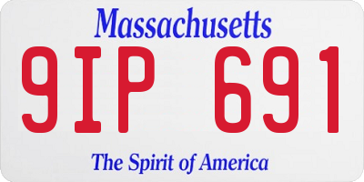 MA license plate 9IP691
