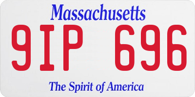 MA license plate 9IP696