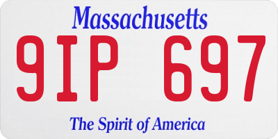 MA license plate 9IP697