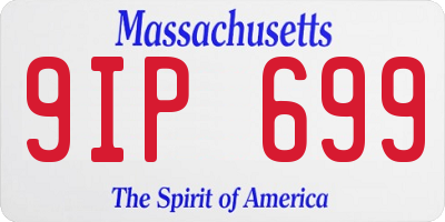 MA license plate 9IP699