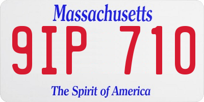 MA license plate 9IP710