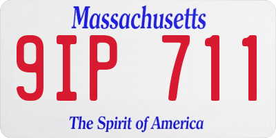 MA license plate 9IP711