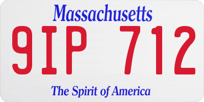 MA license plate 9IP712