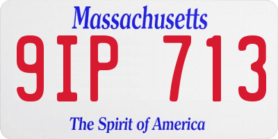 MA license plate 9IP713