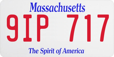 MA license plate 9IP717