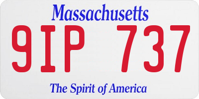 MA license plate 9IP737