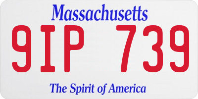 MA license plate 9IP739
