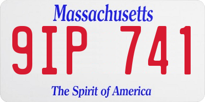 MA license plate 9IP741