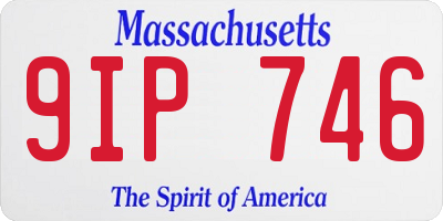 MA license plate 9IP746