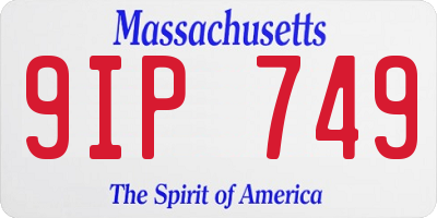 MA license plate 9IP749