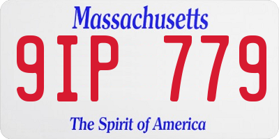 MA license plate 9IP779