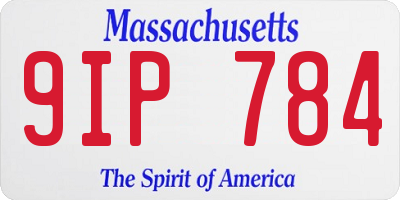 MA license plate 9IP784