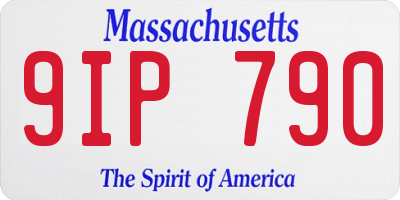 MA license plate 9IP790