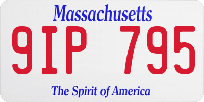 MA license plate 9IP795
