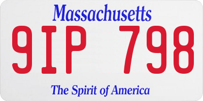 MA license plate 9IP798