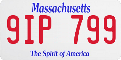 MA license plate 9IP799