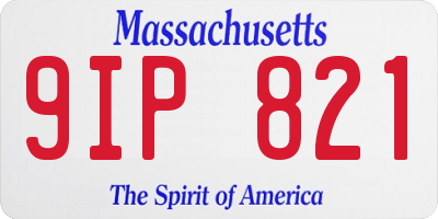 MA license plate 9IP821