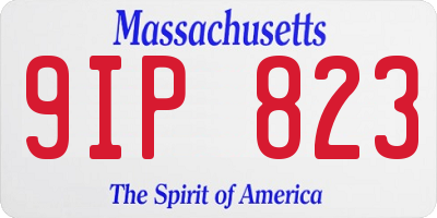 MA license plate 9IP823