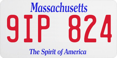 MA license plate 9IP824
