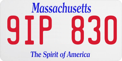 MA license plate 9IP830