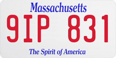 MA license plate 9IP831