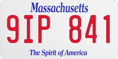 MA license plate 9IP841