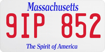 MA license plate 9IP852