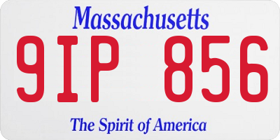 MA license plate 9IP856