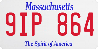 MA license plate 9IP864