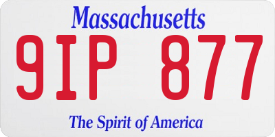 MA license plate 9IP877