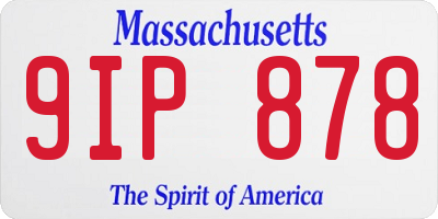 MA license plate 9IP878