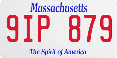 MA license plate 9IP879