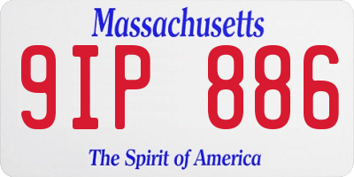 MA license plate 9IP886