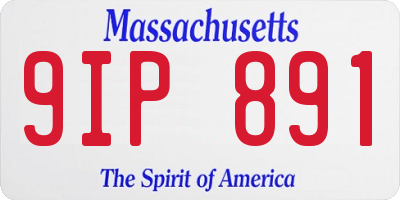 MA license plate 9IP891